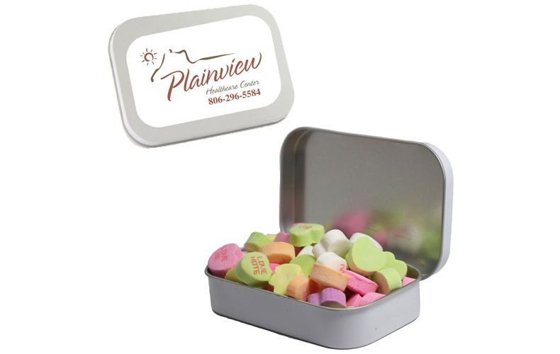 Large Mint Tin with Conversation Hearts